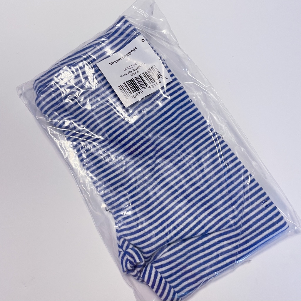 Nwt Tea Collection Majorelle Blue Striped Leggings, Size 5